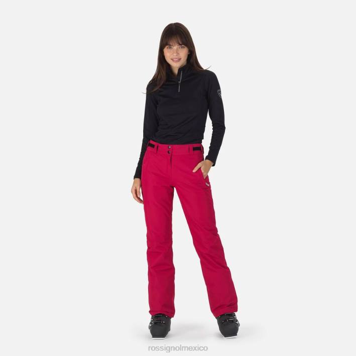 mujer Rossignol pantalones de esquí rápidos HPXL978 fondos cereza