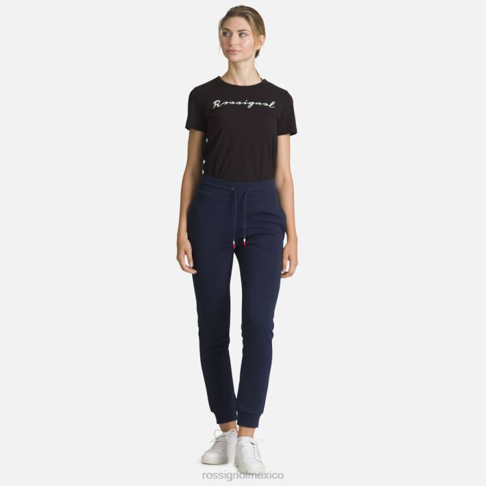 mujer Rossignol pantalones deportivos de algodón con logo HPXL886 fondos azul marino oscuro