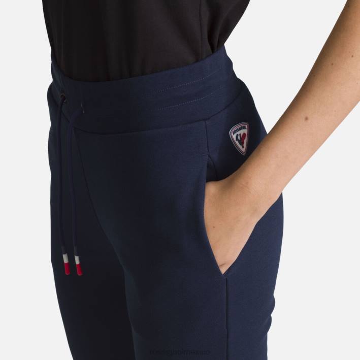 mujer Rossignol pantalones deportivos de algodón con logo HPXL886 fondos azul marino oscuro