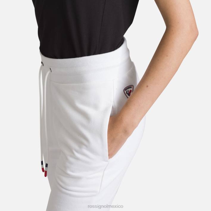 mujer Rossignol pantalones deportivos de algodón con logo HPXL939 fondos blanco