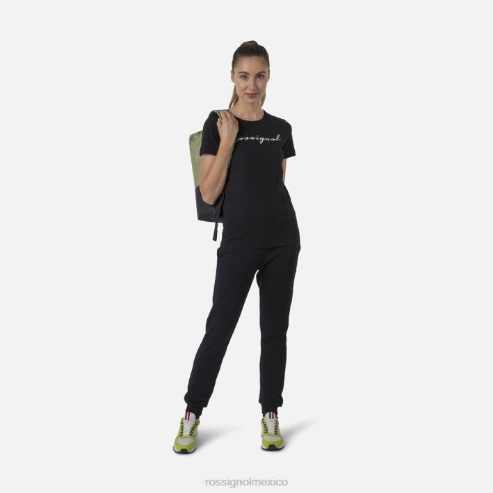 mujer Rossignol pantalones deportivos de lana con logo HPXL901 fondos negro