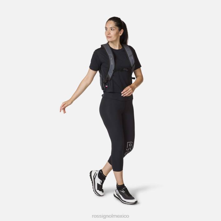 mujer Rossignol mallas elásticas para correr 3/4 HPXL838 fondos negro