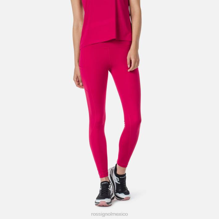 mujer Rossignol mallas para correr ligeras y transpirables HPXL1000 fondos cereza