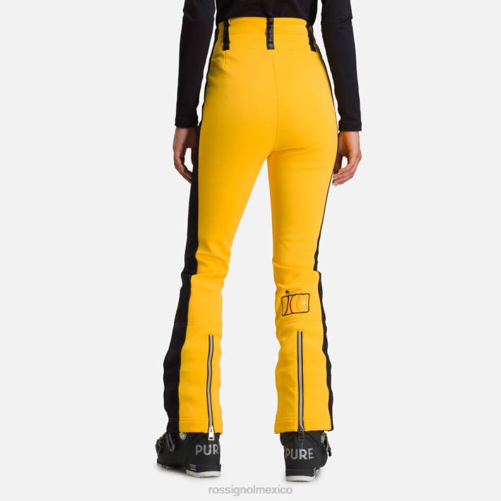 mujer Rossignol pantalones jcc brady suaves HPXL1078 fondos amarillo