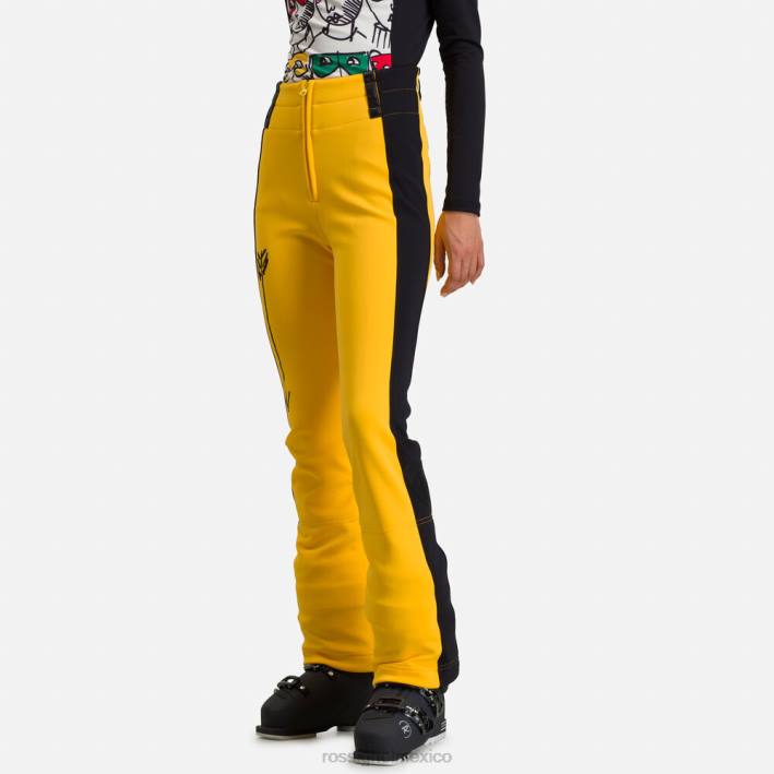 mujer Rossignol pantalones jcc brady suaves HPXL1078 fondos amarillo