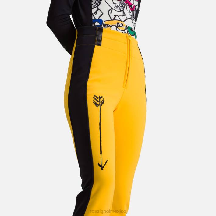 mujer Rossignol pantalones jcc brady suaves HPXL1078 fondos amarillo
