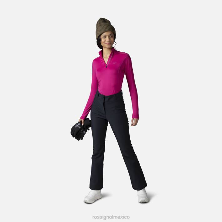 mujer Rossignol camiseta interior classique con media cremallera HPXL1014 tapas orquídea rosa