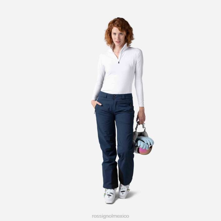 mujer Rossignol camiseta interior classique con media cremallera HPXL957 tapas blanco