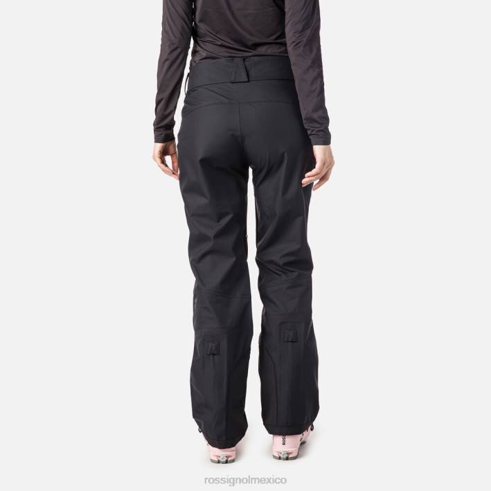 mujer Rossignol pantalones skpr de tres capas HPXL887 tapas negro