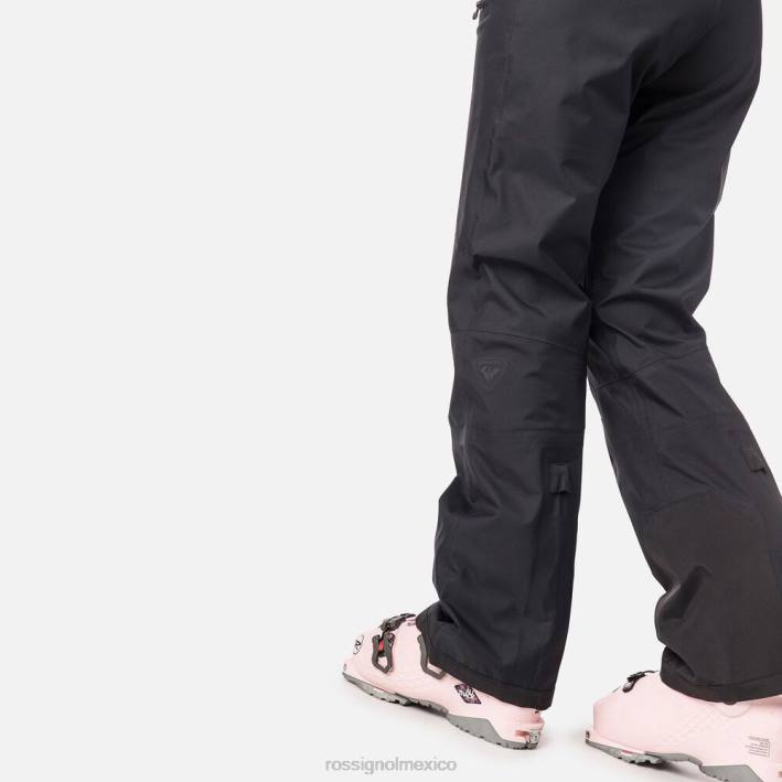 mujer Rossignol pantalones skpr de tres capas HPXL887 tapas negro