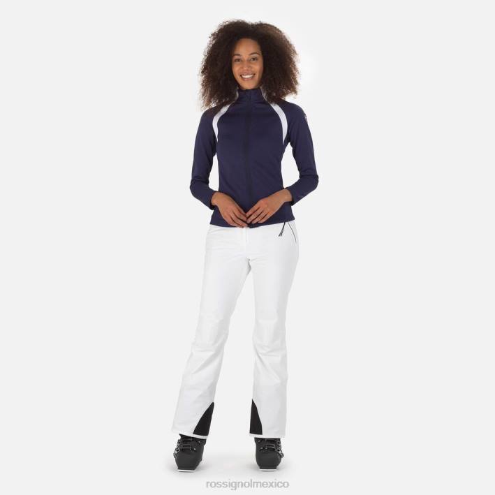 mujer Rossignol polar aéreo con cremallera completa HPXL1075 tapas azul marino oscuro