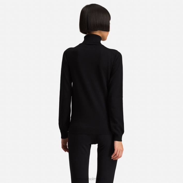 mujer Rossignol suéter clásico con cuello vuelto HPXL849 tapas negro