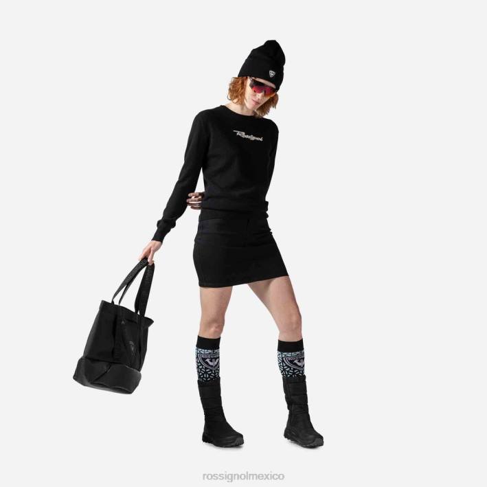 mujer Rossignol suéter de punto característico HPXL902 tapas negro