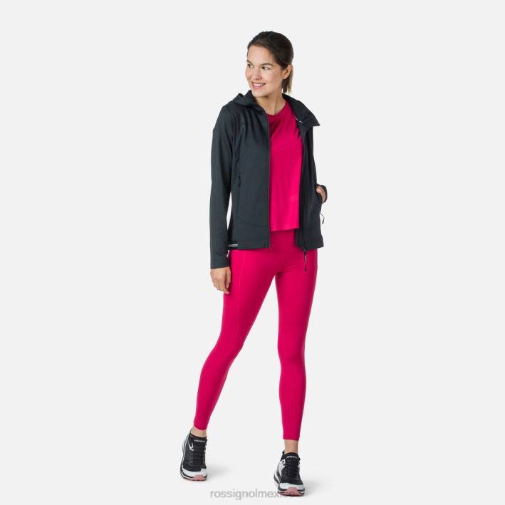 mujer Rossignol sudadera con capucha y cierre completo HPXL893 tapas negro