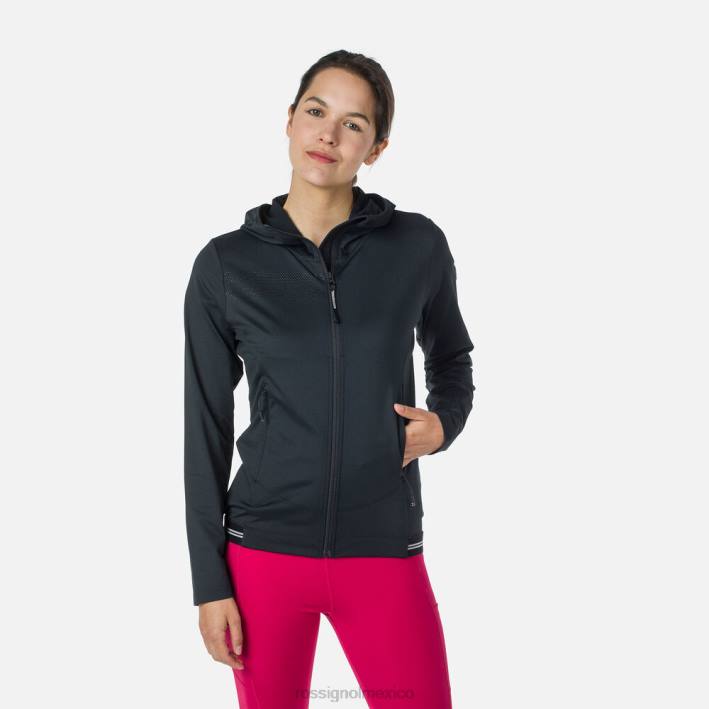 mujer Rossignol sudadera con capucha y cierre completo HPXL893 tapas negro