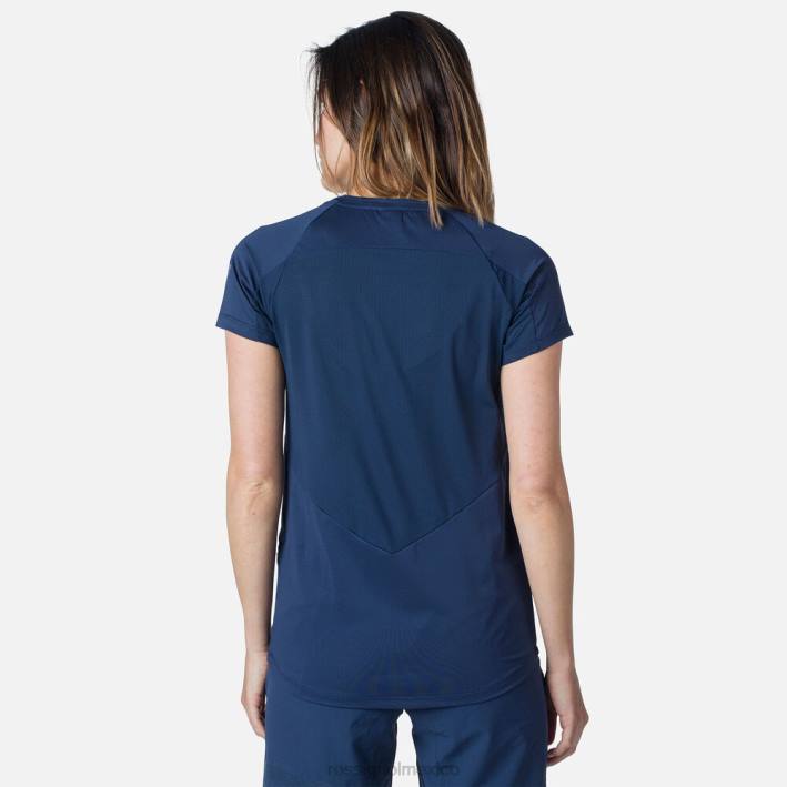 mujer Rossignol Jersey de manga corta con ajuste relajado. HPXL853 tapas azul marino oscuro