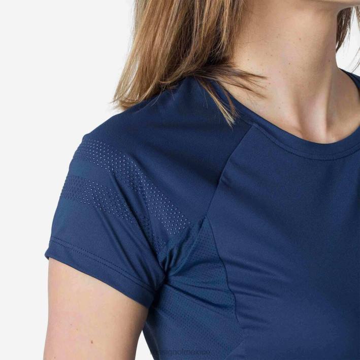 mujer Rossignol Jersey de manga corta con ajuste relajado. HPXL853 tapas azul marino oscuro