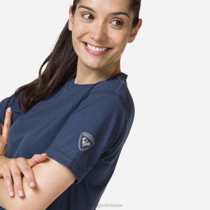 mujer Rossignol camiseta activa HPXL906 tapas azul marino oscuro