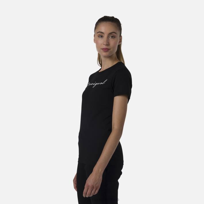 mujer Rossignol camiseta con logo HPXL700 tapas negro