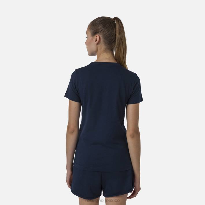 mujer Rossignol camiseta con logo HPXL702 tapas azul marino oscuro