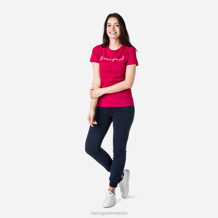 mujer Rossignol camiseta con logo HPXL850 tapas cereza