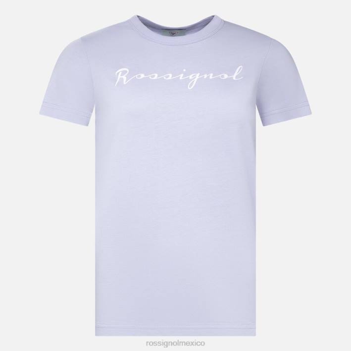 mujer Rossignol camiseta con logo HPXL896 tapas gris lavanda