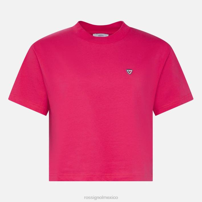 mujer Rossignol camiseta corta HPXL739 tapas rosa caramelo