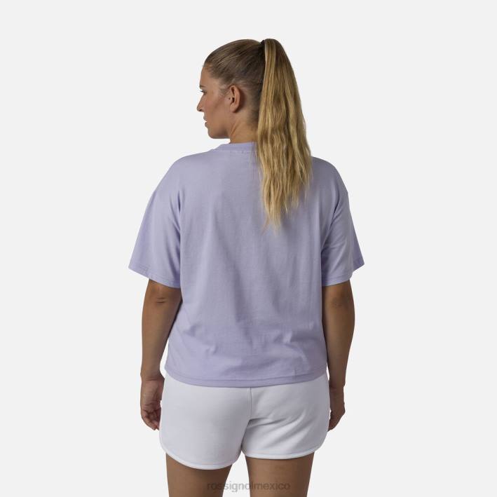 mujer Rossignol camiseta corta HPXL878 tapas gris lavanda