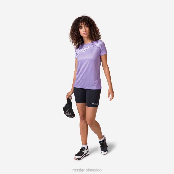 mujer Rossignol camiseta ligera HPXL764 tapas gris lavanda