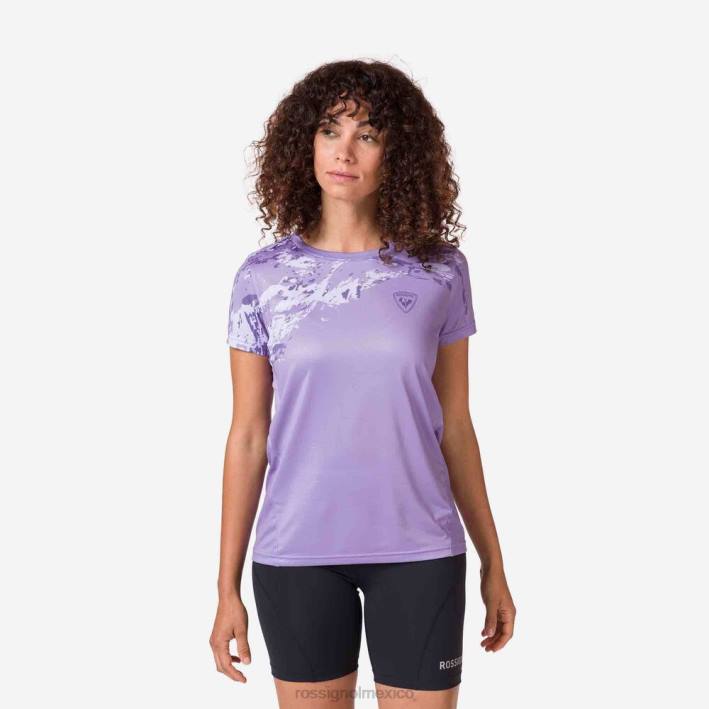 mujer Rossignol camiseta ligera HPXL764 tapas gris lavanda