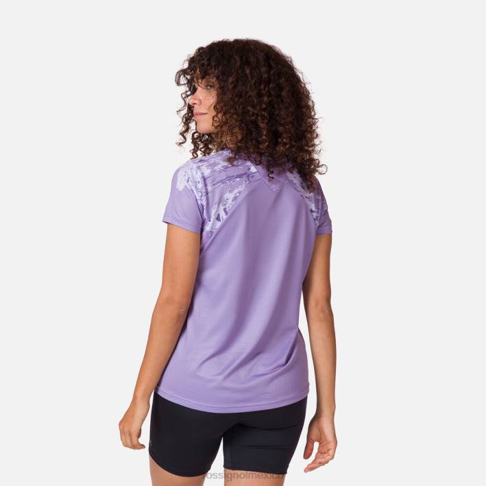 mujer Rossignol camiseta ligera HPXL764 tapas gris lavanda