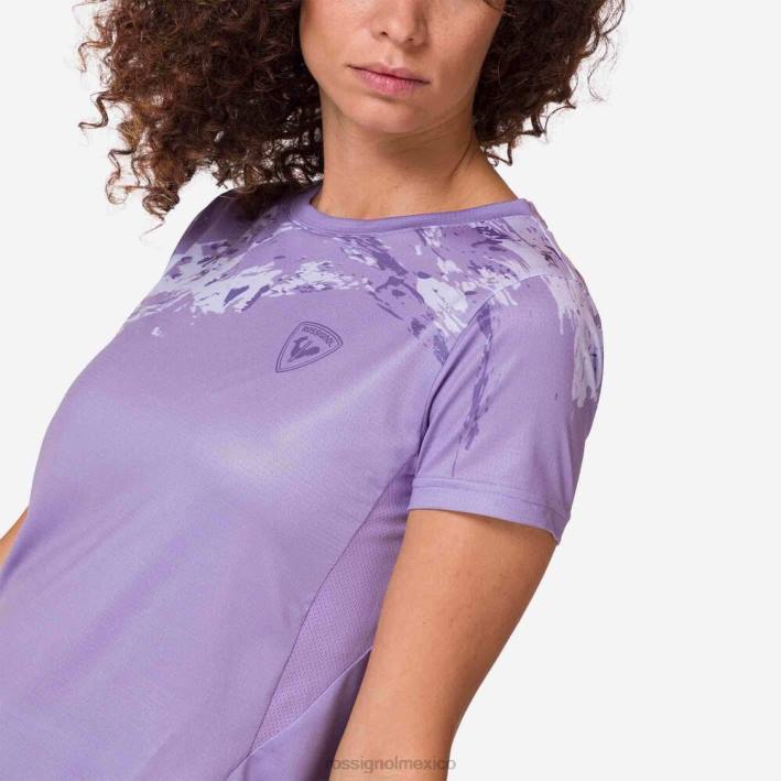 mujer Rossignol camiseta ligera HPXL764 tapas gris lavanda
