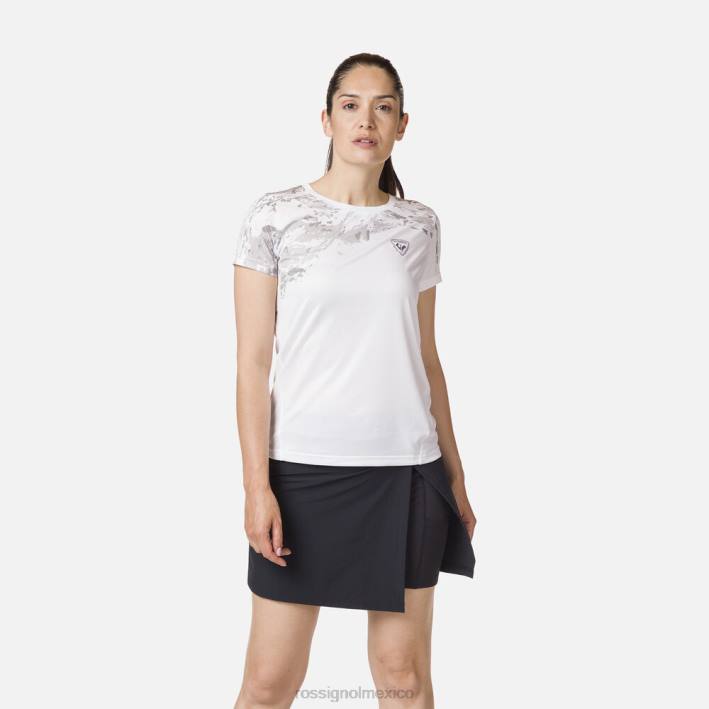 mujer Rossignol camiseta ligera HPXL841 tapas blanco