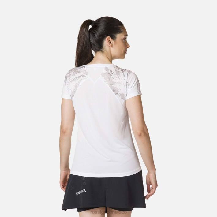 mujer Rossignol camiseta ligera HPXL841 tapas blanco