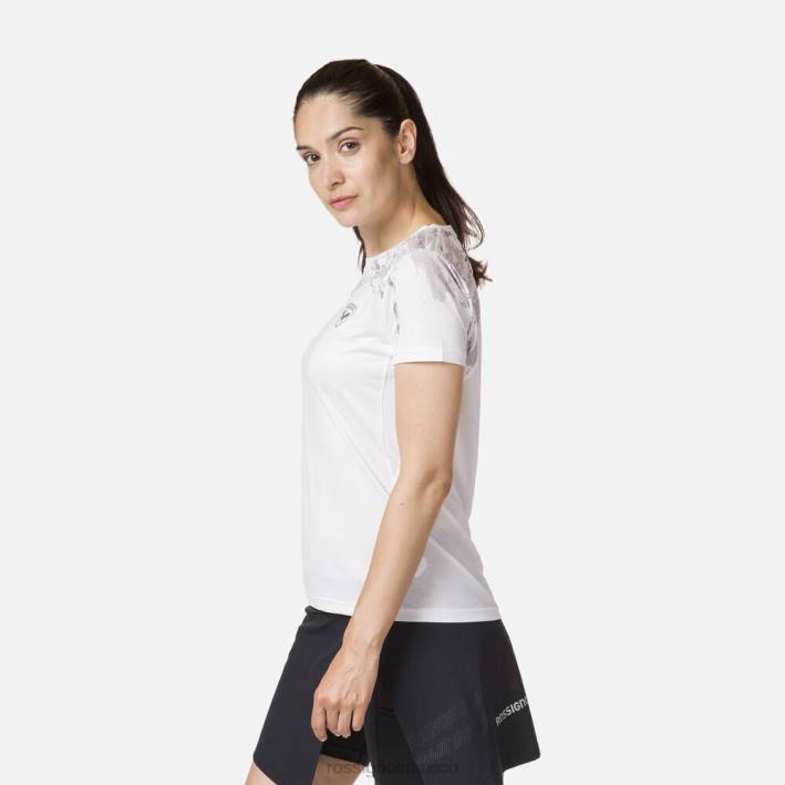 mujer Rossignol camiseta ligera HPXL841 tapas blanco