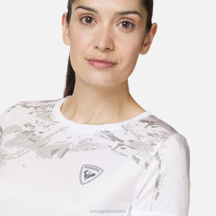 mujer Rossignol camiseta ligera HPXL841 tapas blanco