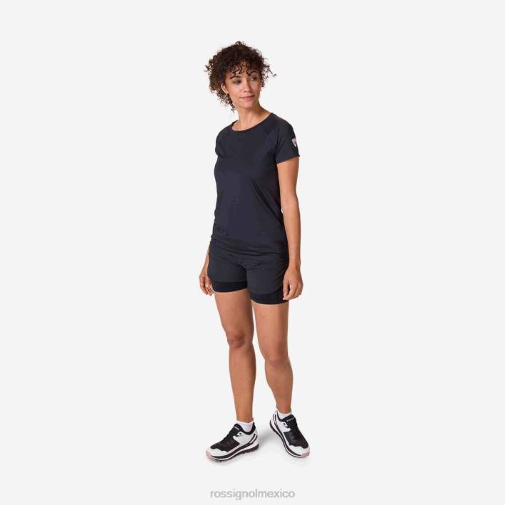 mujer Rossignol camiseta tecnica HPXL827 tapas negro