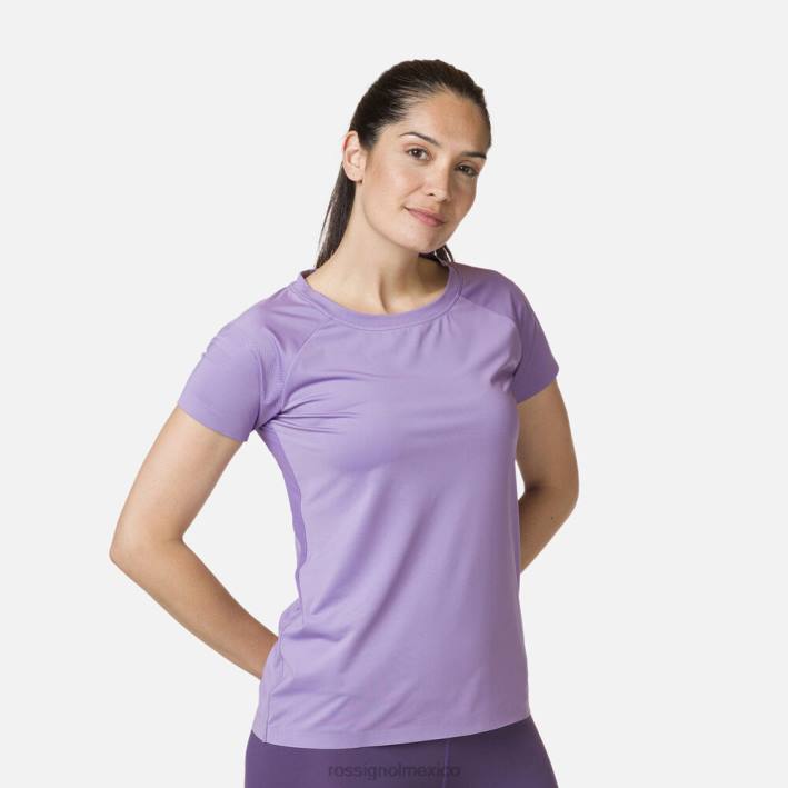 mujer Rossignol camiseta tecnica HPXL847 tapas francéslila