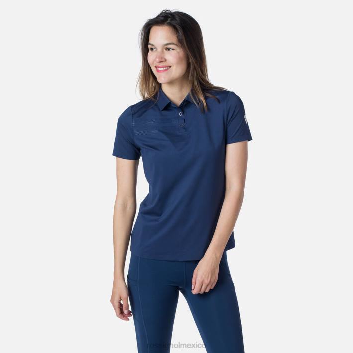 mujer Rossignol polo ligero y transpirable HPXL693 tapas azul marino oscuro
