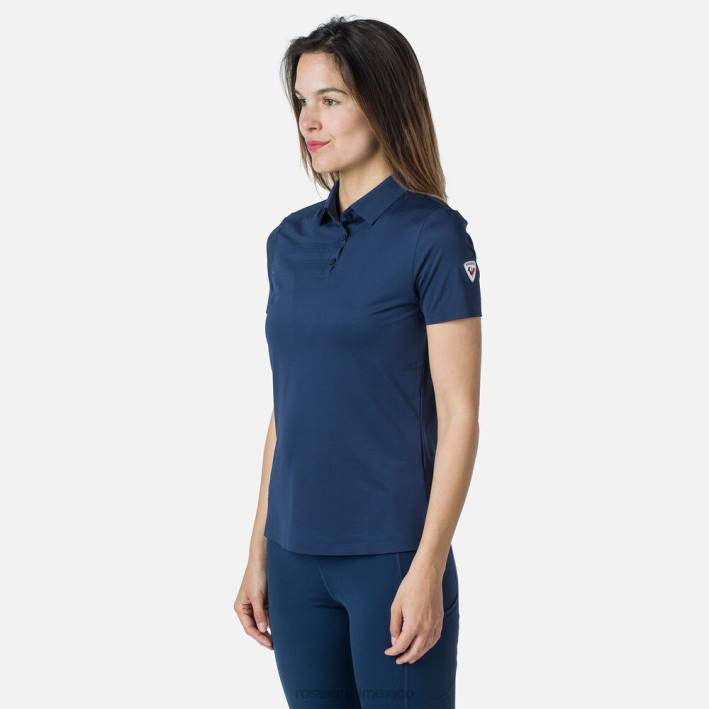 mujer Rossignol polo ligero y transpirable HPXL693 tapas azul marino oscuro