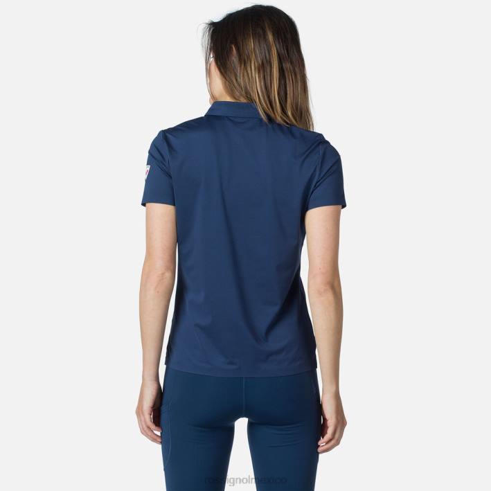 mujer Rossignol polo ligero y transpirable HPXL693 tapas azul marino oscuro
