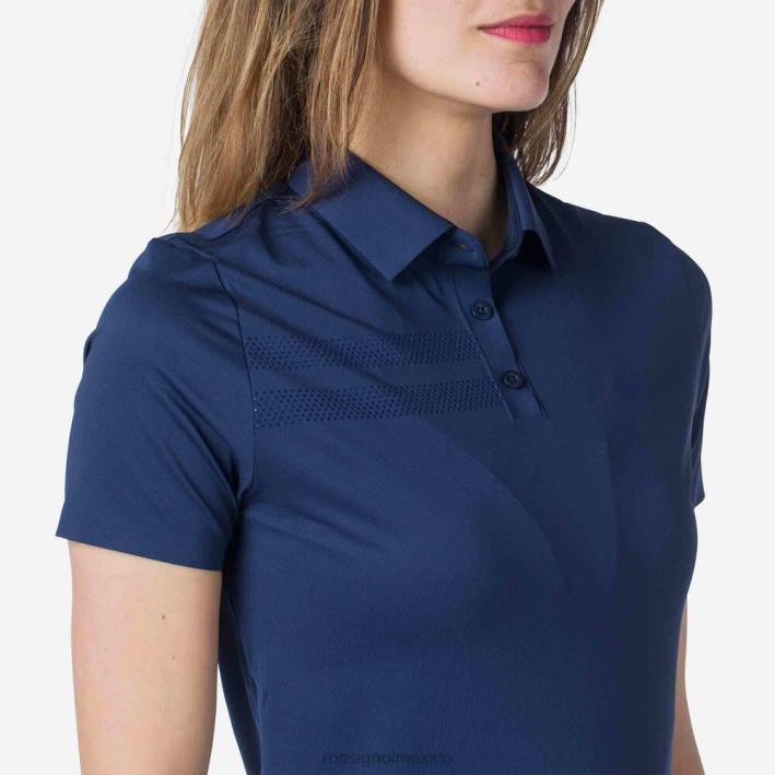 mujer Rossignol polo ligero y transpirable HPXL693 tapas azul marino oscuro