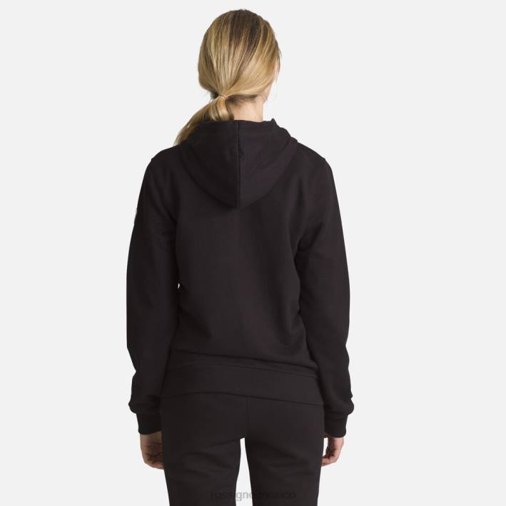 mujer Rossignol sudadera con capucha y cierre completo con logo HPXL912 tapas negro