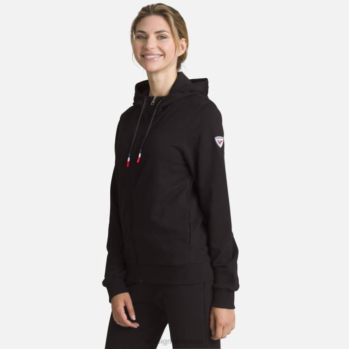 mujer Rossignol sudadera con capucha y cierre completo con logo HPXL912 tapas negro