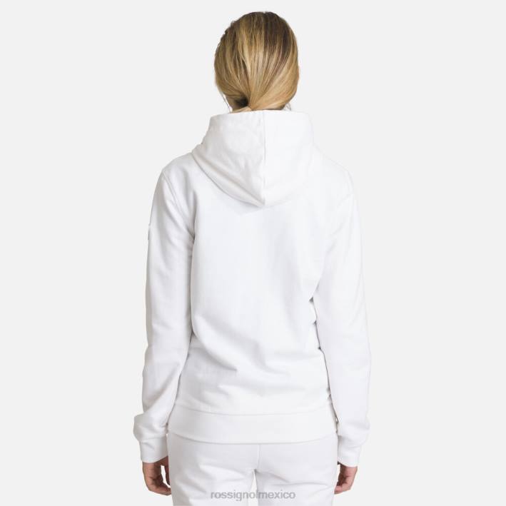 mujer Rossignol sudadera con capucha y cierre completo con logo HPXL960 tapas blanco