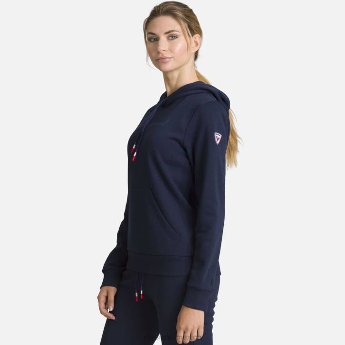 mujer Rossignol sudadera con capucha y logo HPXL711 tapas azul marino oscuro