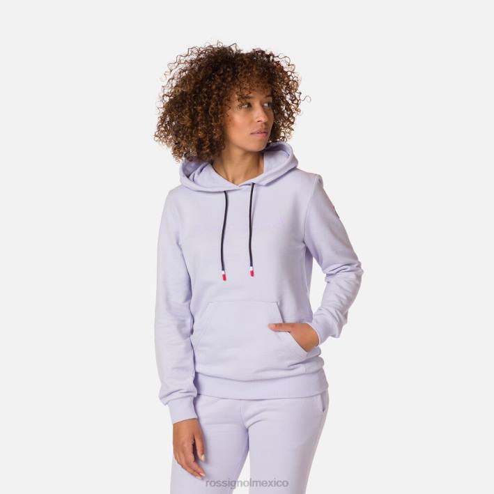 mujer Rossignol sudadera con capucha y logo HPXL745 tapas gris lavanda