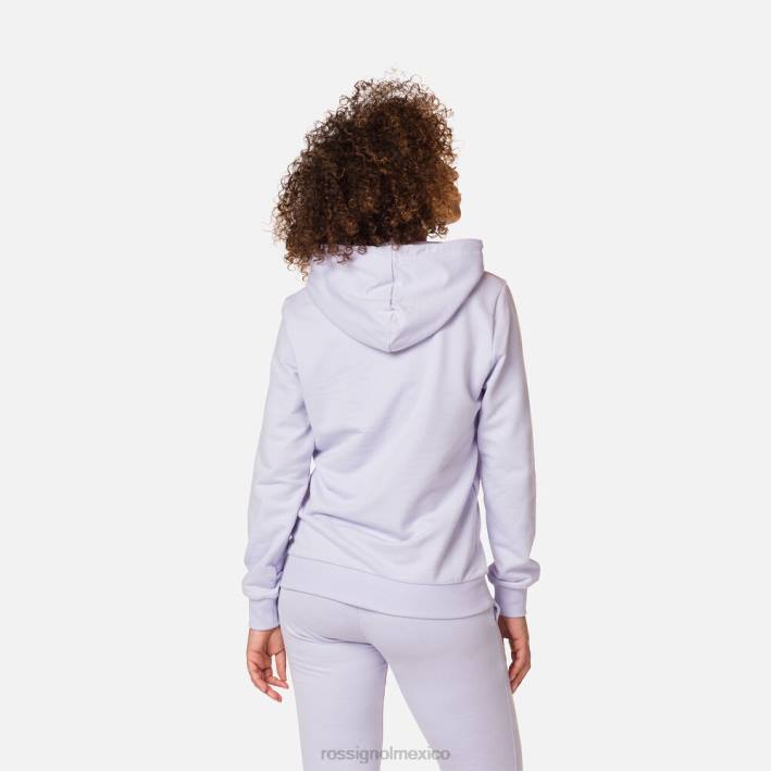 mujer Rossignol sudadera con capucha y logo HPXL745 tapas gris lavanda