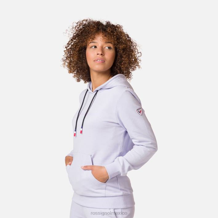 mujer Rossignol sudadera con capucha y logo HPXL745 tapas gris lavanda