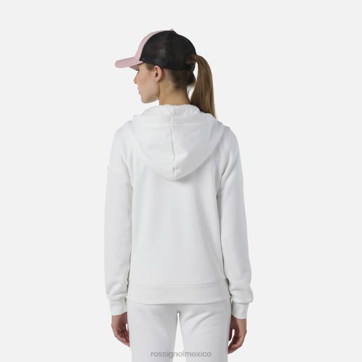mujer Rossignol sudadera con logo y cierre completo HPXL842 tapas blanco